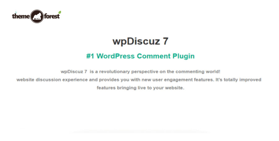 wpDiscuz (Pre-Activated) – Core Plugin