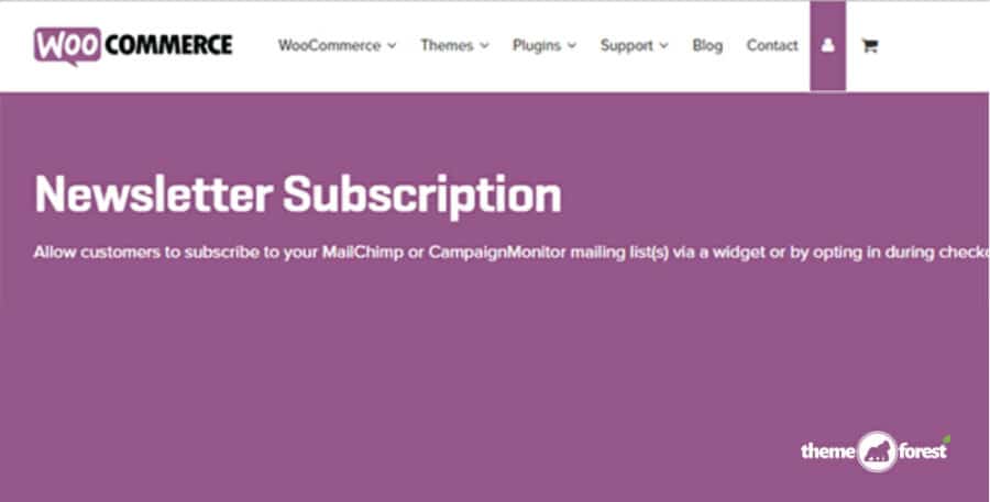 WooCommerce Newsletter Subscription