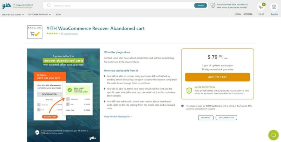 YITH WooCommerce Recover Abandoned Cart