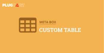 Meta Box Custom Table Addon