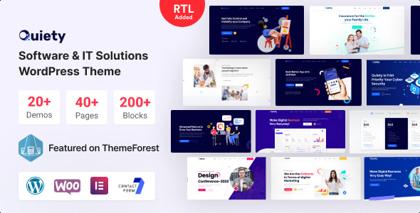 Quiety Theme – IT Solutions WordPress Theme & Software