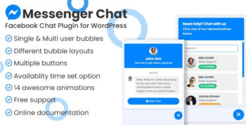 Messenger chat support WordPress Plugin codecanyon