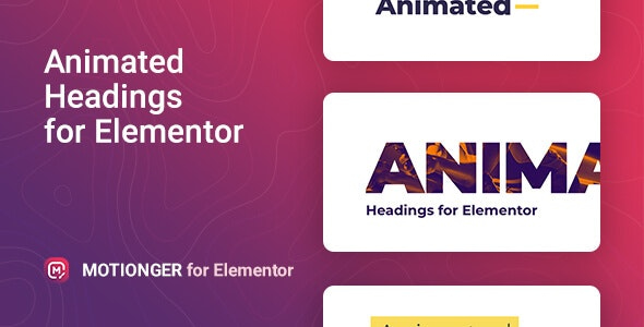 Motionger – Animated Heading for Elementor Plugin