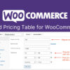 Tiered Pricing Table for WooCommerce