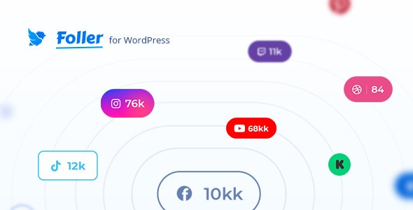 Social followers bar Plugin for WordPress – Foller