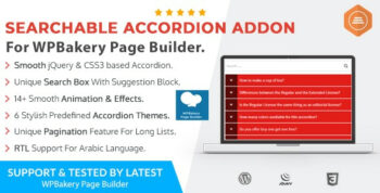 Ultimate Searchable Accordion - WPBakery Page Builder Addon CodeCanyon