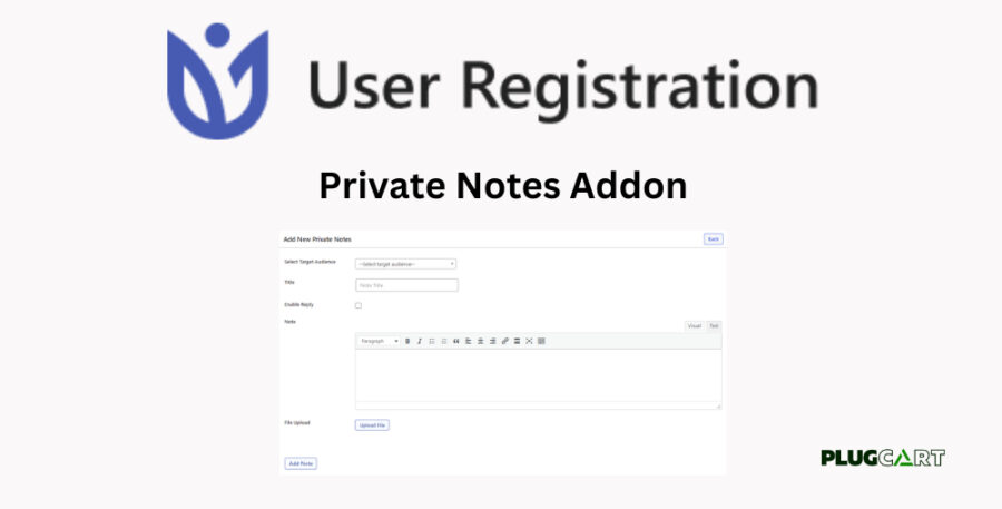 User Registration Private Notes Addon