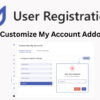 User Registration Customize My Account Addon