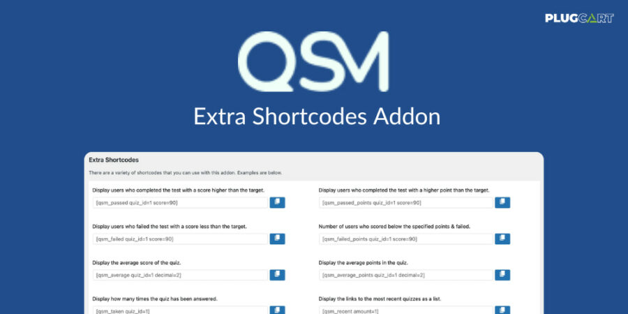 QSM Extra Shortcodes Addon