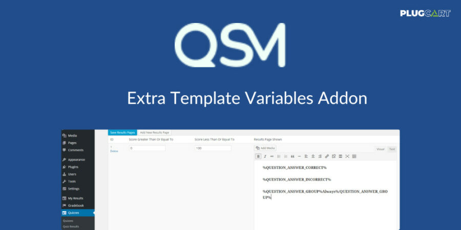 QSM Extra Template Variables Addon