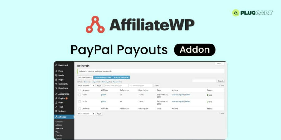 AffiliateWP PayPal Payouts Addon