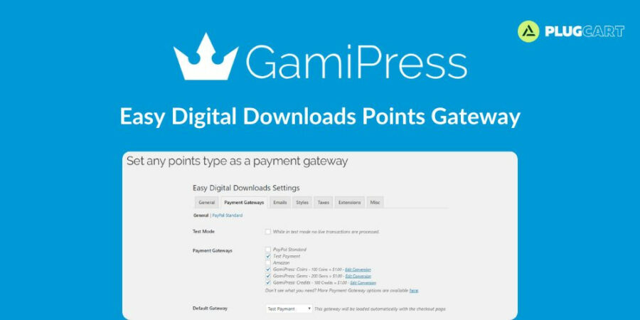 GamiPress Easy Digital Downloads Points Gateway