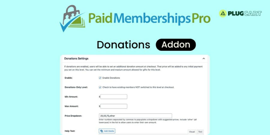 Paid Memberships Pro Donations Addon