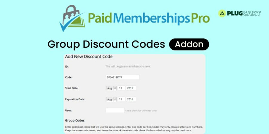 Paid Memberships Pro Group Discount Codes
