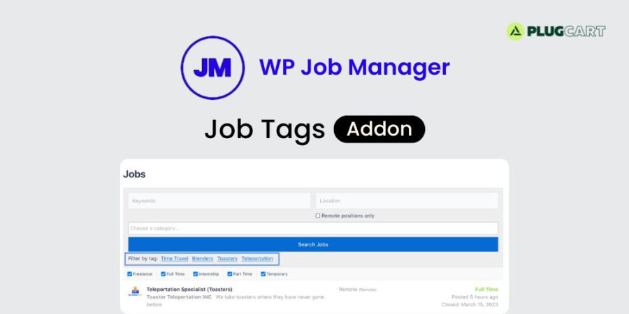 WP Job Manager Job Tags