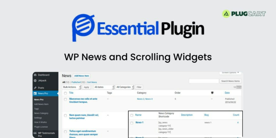 WP News and Scrolling Widgets