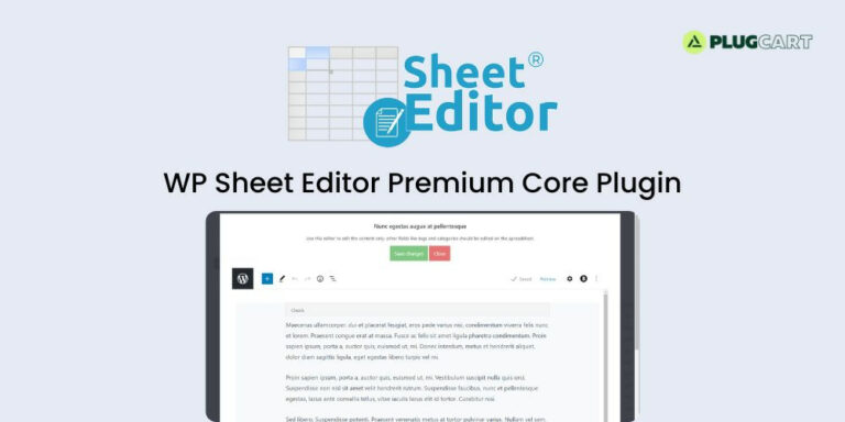 WP Sheet Editor Premium – Core Plugin 2.26.1 | PlugCart