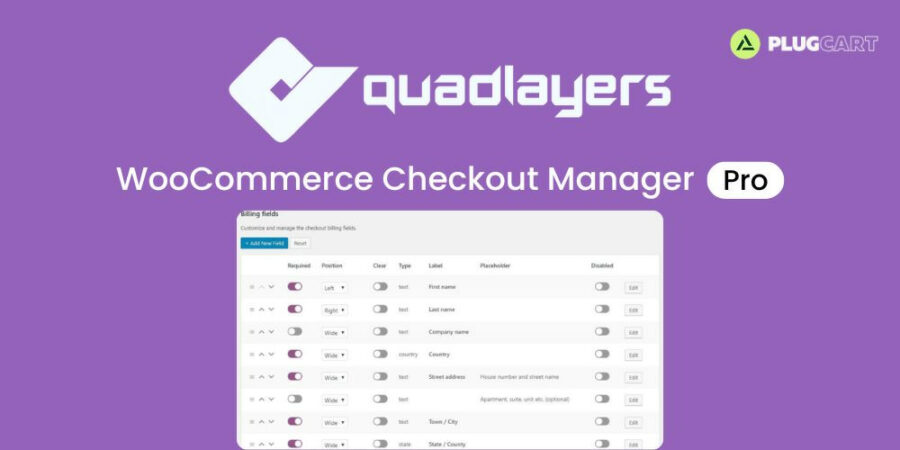 WooCommerce Checkout Manager PRO – Quadlayers