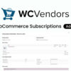 WC Vendors WooCommerce Subscriptions
